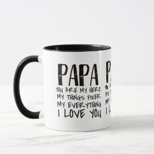 Pappa är du min hjälte mugg