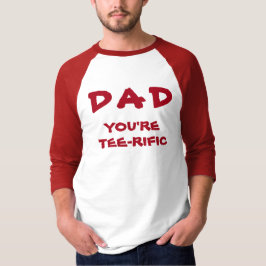 Pappa är du "Tee Rific Golf Pun Red and White" T Shirt