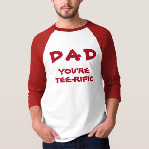 Pappa är du "Tee Rific Golf Pun Red and White" T Shirt