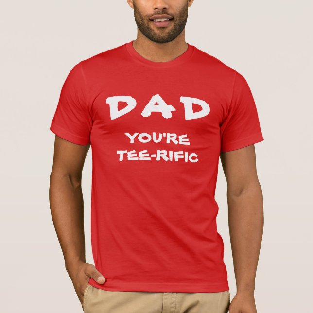Pappa är du Tee-Rific Golf Pun White and Red T Shirt (Framsida)