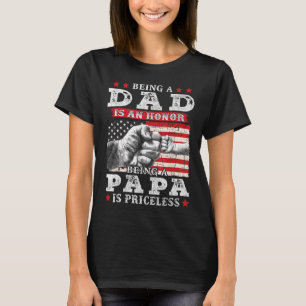 Pappa är en ära för Pappa är ovärderligt Far Da T Shirt
