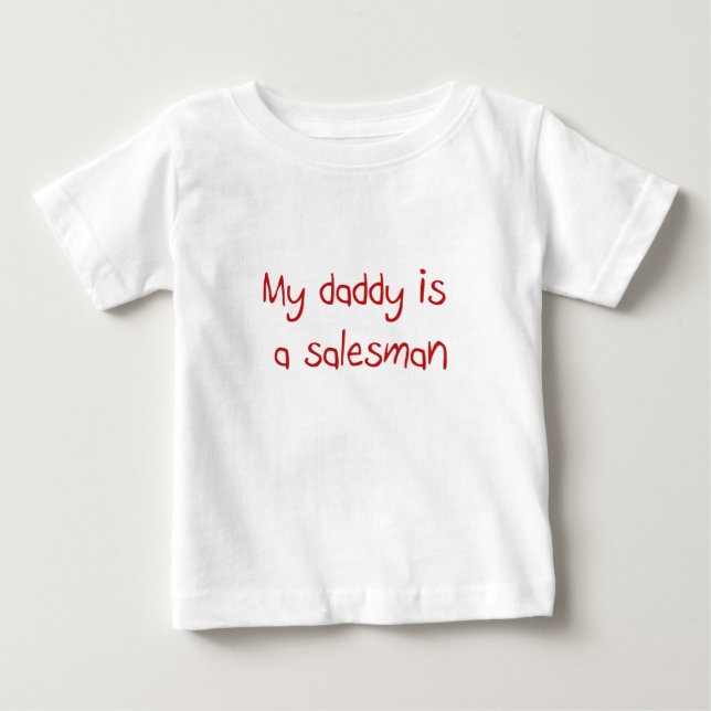 Pappa är en Salesman Baby T-shirt (Framsida)