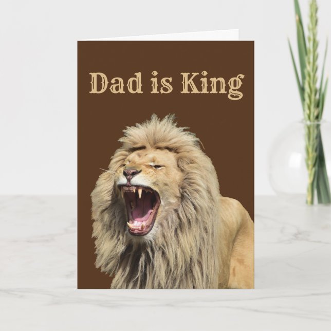 Pappa är kung Fars dag-fest Kort (Framsida)