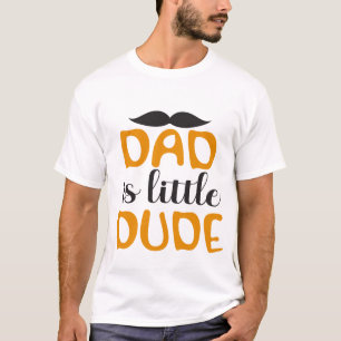 Pappa är lilla dude söt pappa son tee