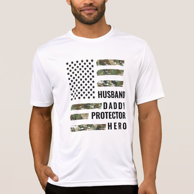 Pappa är min beskyddare Black ( Fars dag Gift T Shirt (Framsida)