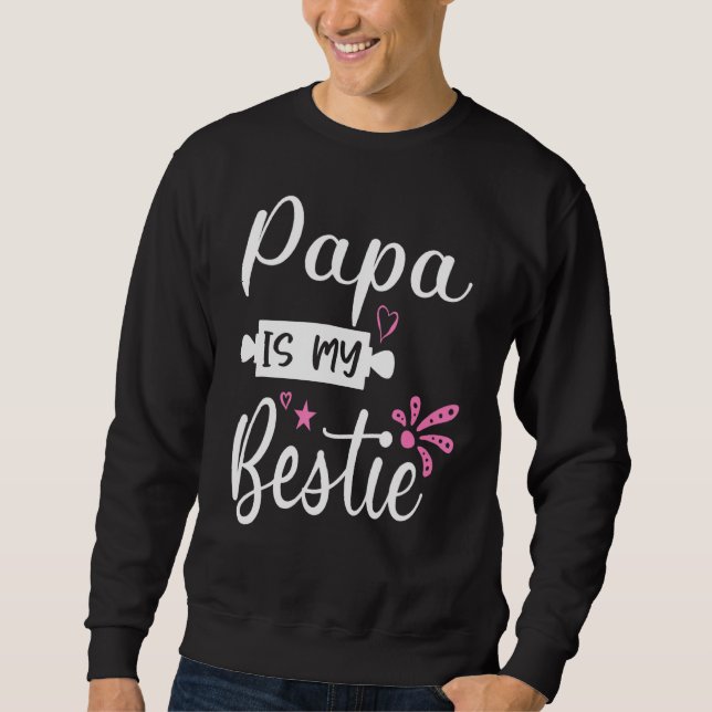 Pappa är min Bestie 18 Lång Ärmad Tröja (Framsida)