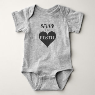 Pappa är min betie Heart Pappa Black och Grått T Shirt