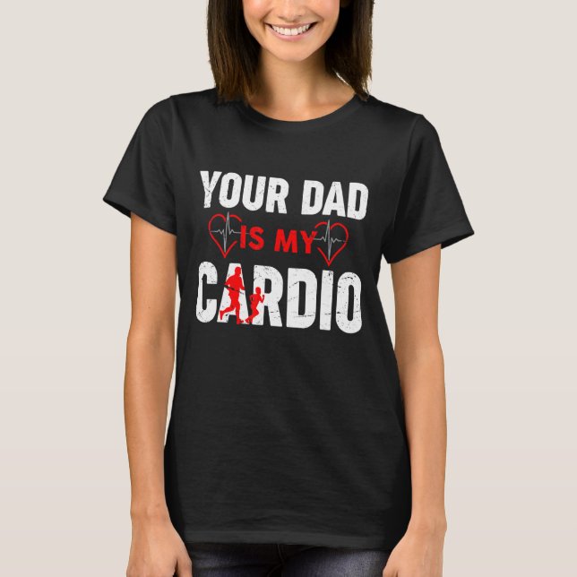 Pappa är min Cardio Pappa & Son Fars dag T Shirt (Framsida)