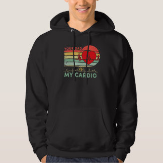 Pappa är min Cardio Retro Vintage Pappa Far Sa Hoodie