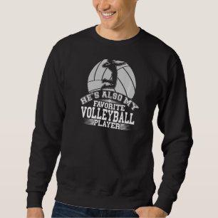 Pappa är min favoritsportskådespelare i Volleyball Lång Ärmad Tröja