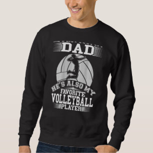 Pappa är min favoritsportskådespelare i Volleyball Lång Ärmad Tröja