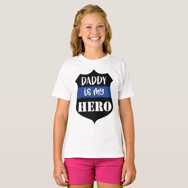 Pappa är min Hero Girls T-shirt (Hel framsida)