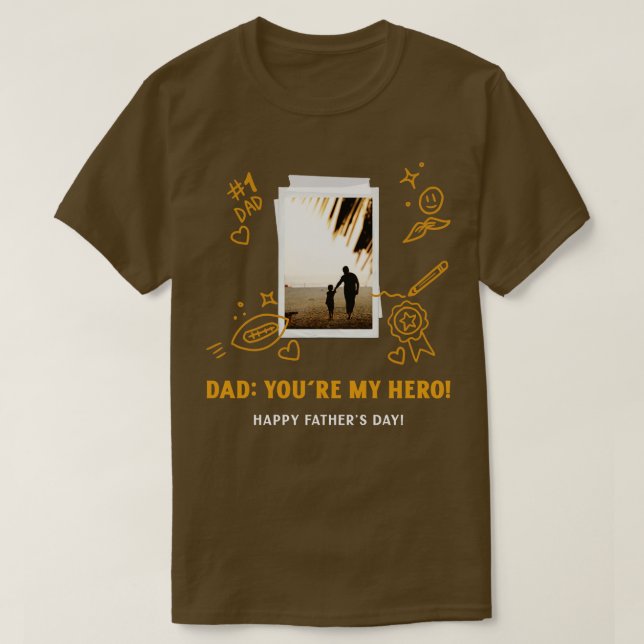 Pappa är min hjälte (1) t shirt (Design framsida)