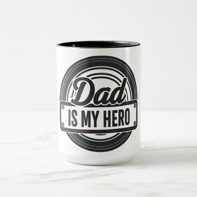 Pappa är min hjälte mugg (Center)