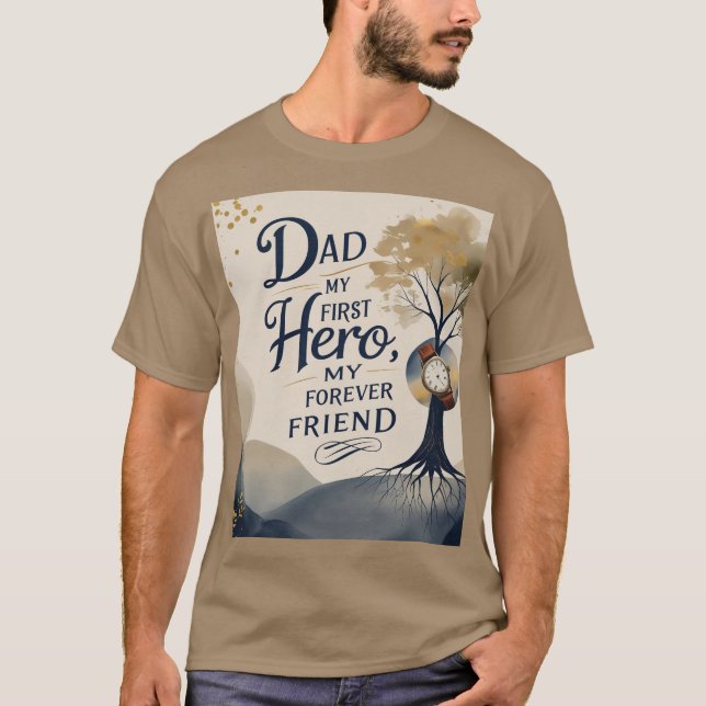 pappa är min hjältskjorta t shirt (Framsida)