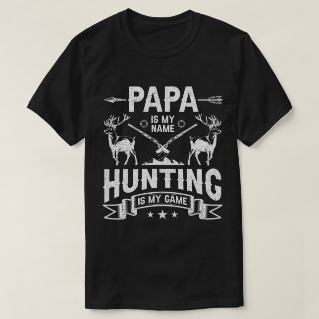 Pappa är min jakt på Namn är min Pappa-jakt T Shirt (Design framsida)