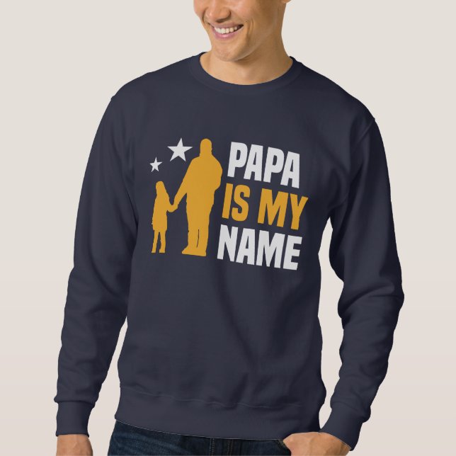 Pappa är min Namn Manar Lång Ärmad Tröja (Framsida)