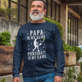 PAPPA är min namn PICKLEBALL är min spelgåva till T Shirt