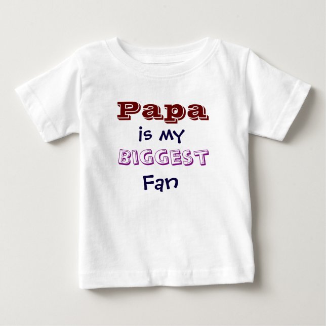 Pappa är min största fläkt Infant Småbarn T-Shirt (Framsida)