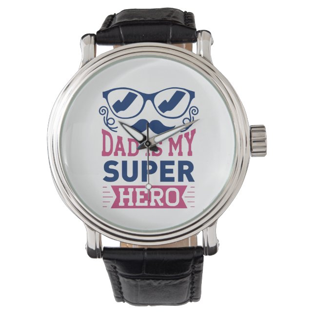 Pappa är min superhjälte armbandsur (Framsida)