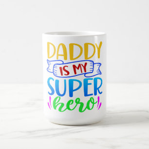 Pappa är min superhjälte kaffemugg