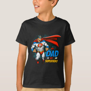 Pappa är min superhjälte Kids Coola Fars dag Teckn T Shirt