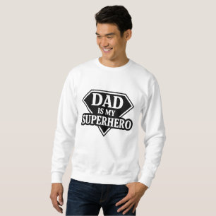 Pappa är min superhjälte lång ärmad tröja