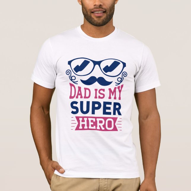 Pappa är min superhjälte t shirt (Framsida)