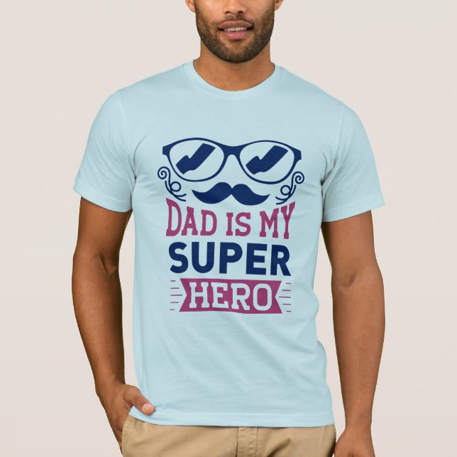 Pappa är min superhjälte t shirt (Framsida)