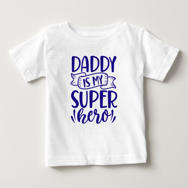 Pappa är min Toppen Hero | Cute Far's Day Gift T Shirt (Framsida)