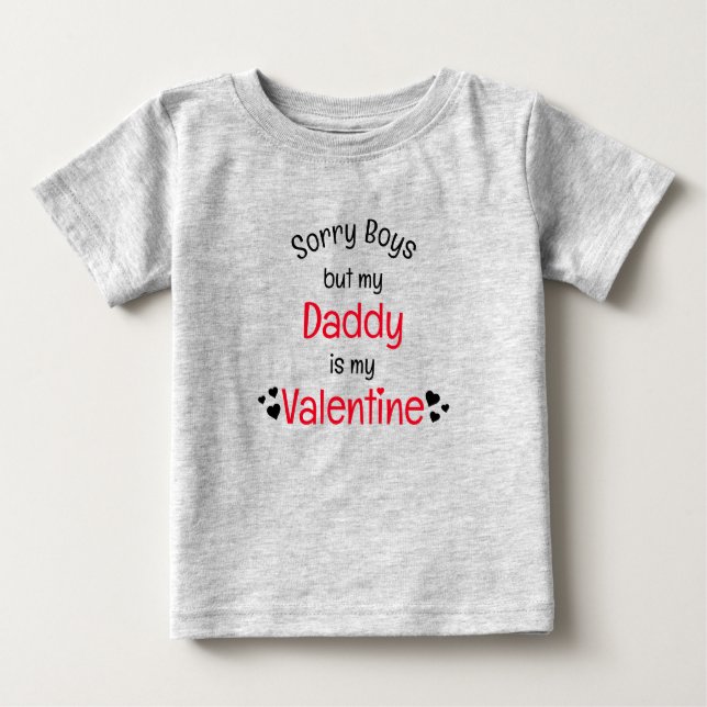 Pappa är min Valentine ledsen pojkar T Shirt (Framsida)