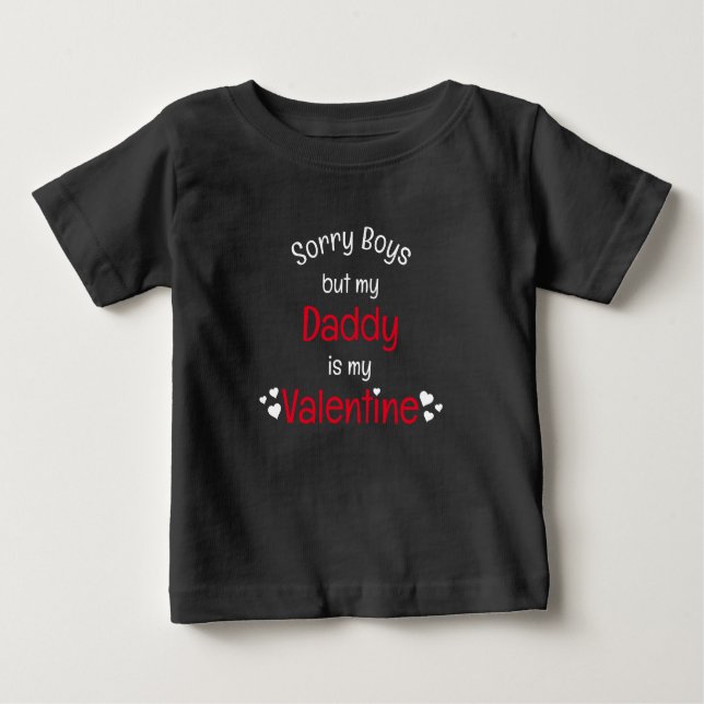 Pappa är mina Valentine-ledsna pojkar Baby T-Shirt (Framsida)