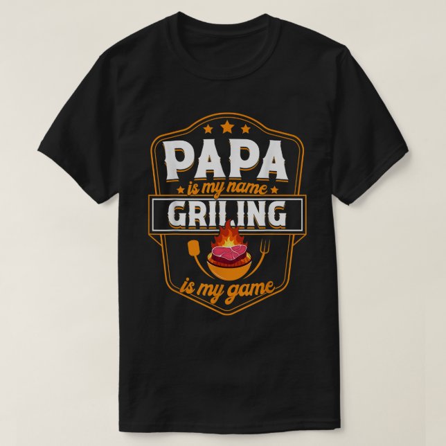 Pappa är mitt Namn-galler är mitt spel två gånger  T Shirt (Design framsida)