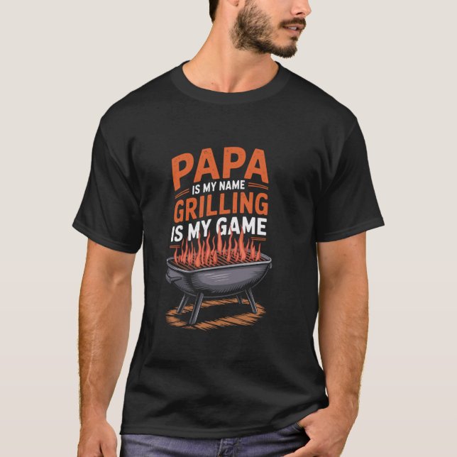 Pappa är mitt Namn-galler mitt spel, Kött Rökning T Shirt (Framsida)