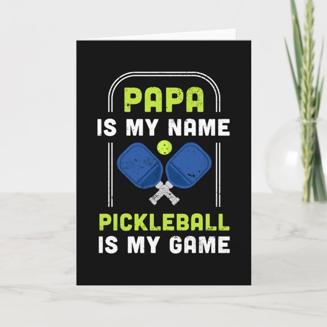 Pappa är mitt namn Pickleball är min sport Kort (Framsida)