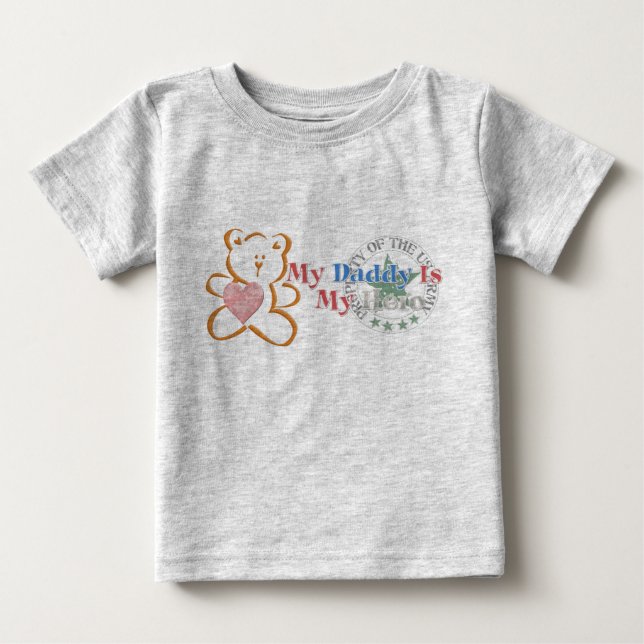 Pappa är My Hero (armén) T-shirt (Framsida)
