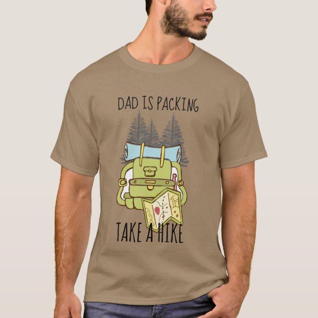 PAPPA ÄR PACK Ta en kinkig AMPINGSTAPP T Shirt (Framsida)