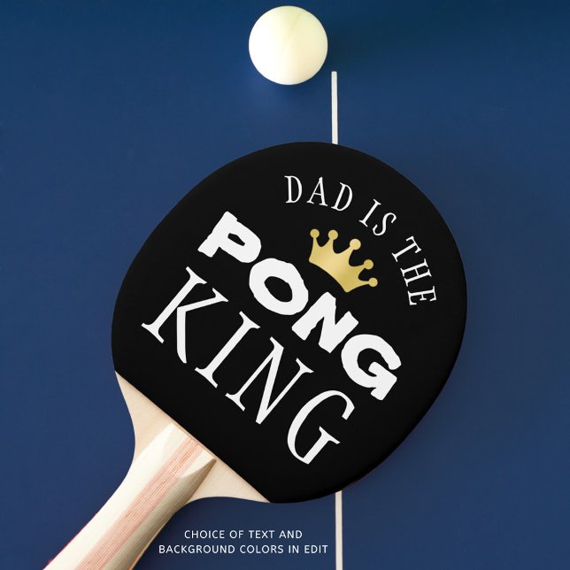 PAPPA ÄR PONG KUNG Black Pingisracket (Skapare uppladdad)