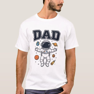 Pappa Astronaut Rymd Vektor Tröja Design_1