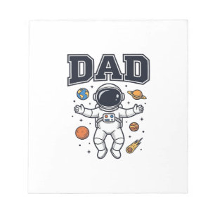 Pappa Astronaut Rymd Vektor Tröja Design_1 Anteckningsblock