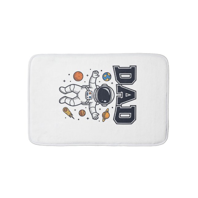 Pappa Astronaut Rymd Vektor Tröja Design_1 Badrumsmatta (Framsidan)