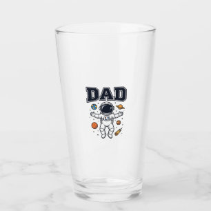 Pappa Astronaut Rymd Vektor Tröja Design_1 Glaskopp