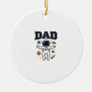 Pappa Astronaut Rymd Vektor Tröja Design_1 Julgransprydnad Keramik