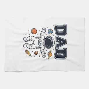 Pappa Astronaut Rymd Vektor Tröja Design_1 Kökshandduk