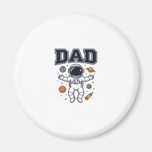 Pappa Astronaut Rymd Vektor Tröja Design_1 Magnet
