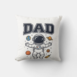 Pappa Astronaut Rymdvektor Tröja Design_1 Kudde