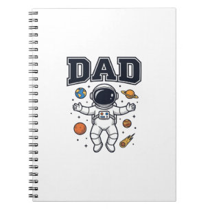 Pappa Astronaut Space Vector Tröja Design_1 Anteckningsbok