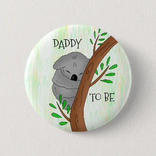 Pappa att bli   Koala Baby Shower Knapp