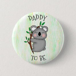 Pappa att bli | Koala themed Baby Shower Knapp