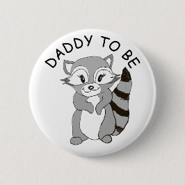 Pappa att vara, Baby Shower Button Little Raccoon Knapp